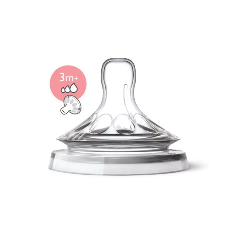 Bico De Mamadeira Avent 3m+ Transparente Classic + Philips Avent