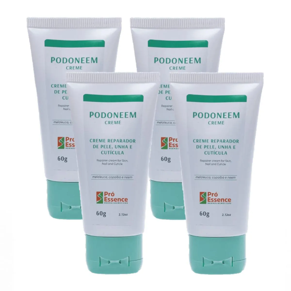 4X Podoneem Creme Reparador de Pele Unha e Cutícula