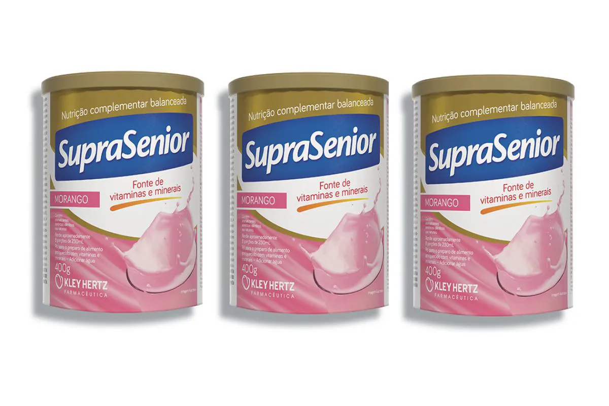 Kit 3 SupraSenior Morango 400g - Kley Hertz