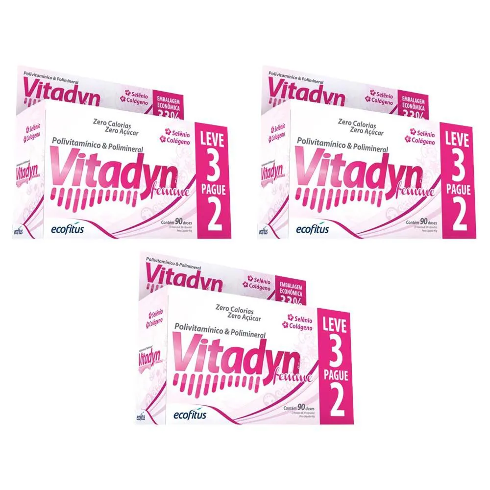 Kit 3 Vitadyn Femme L3/P2 90Cps - Ecofitus
