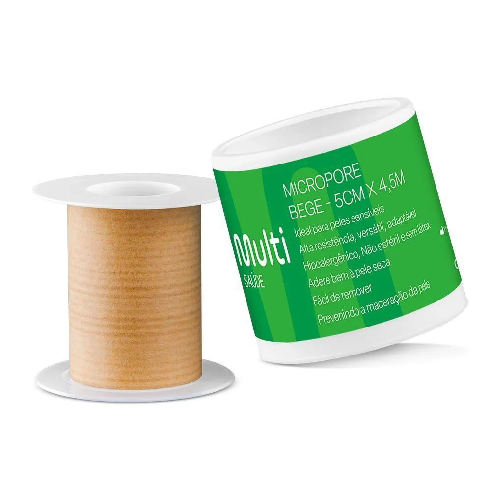 Micropore Bege - 5 X 4,5 Cm - Multi Saúde - Hc320 Hc320