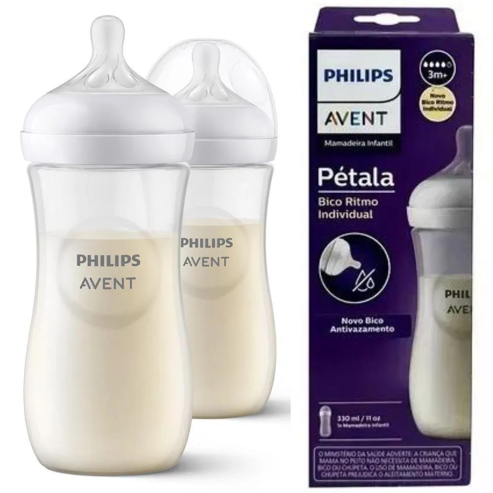 Mamadeira Petala 3.0 - 330ml - Transparente - Philips Avent