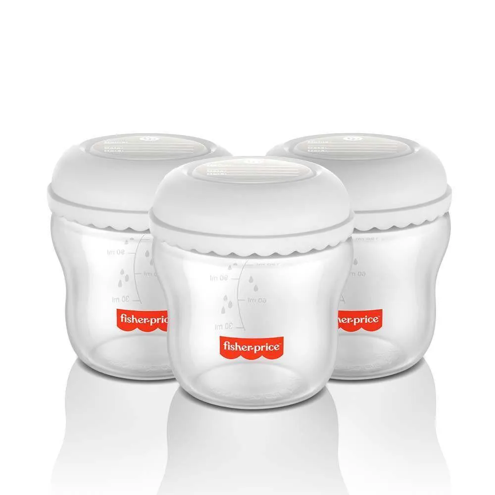 Kit 3 Frascos P/ Armazenar Leite