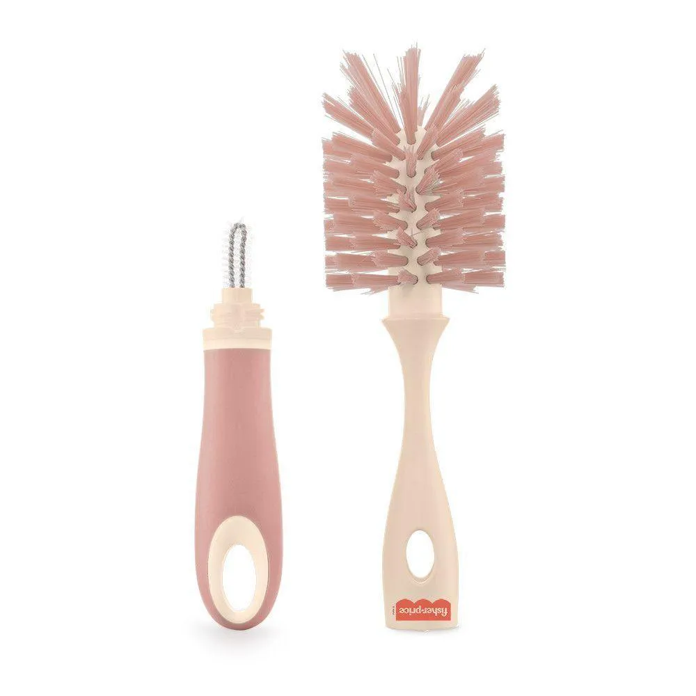 Escova De Bicos E Mamadeiras 2 Em 1 First Moments Rosa Fisher Price - Bb1061 Rosa