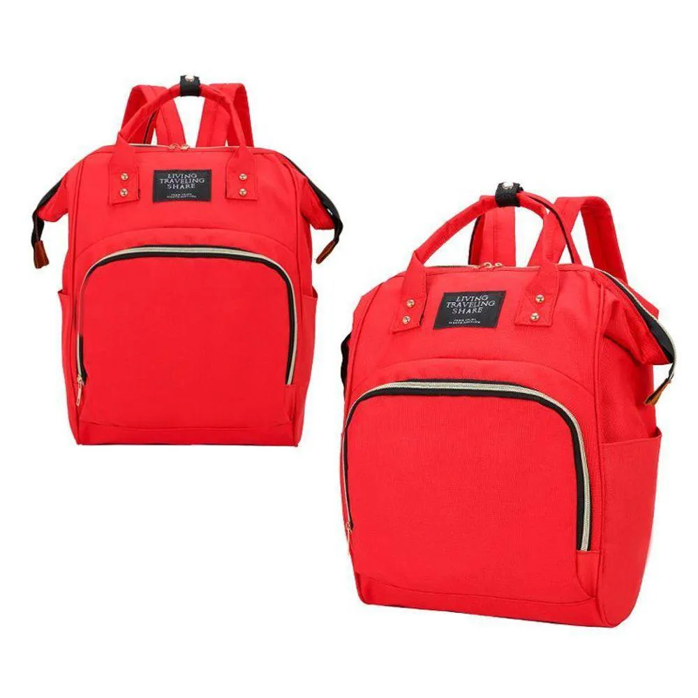 Mochila Mala Bolsa Maternidade Multiuso Vermelho