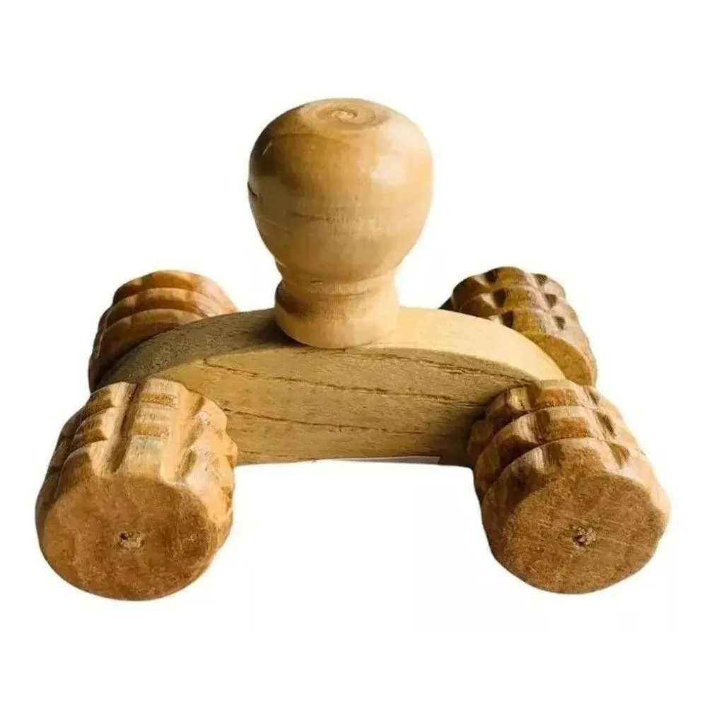 Massageador Carrinho De Madeira Maderoterapia Portátil Corporal Massagem Anti Stress Unissex