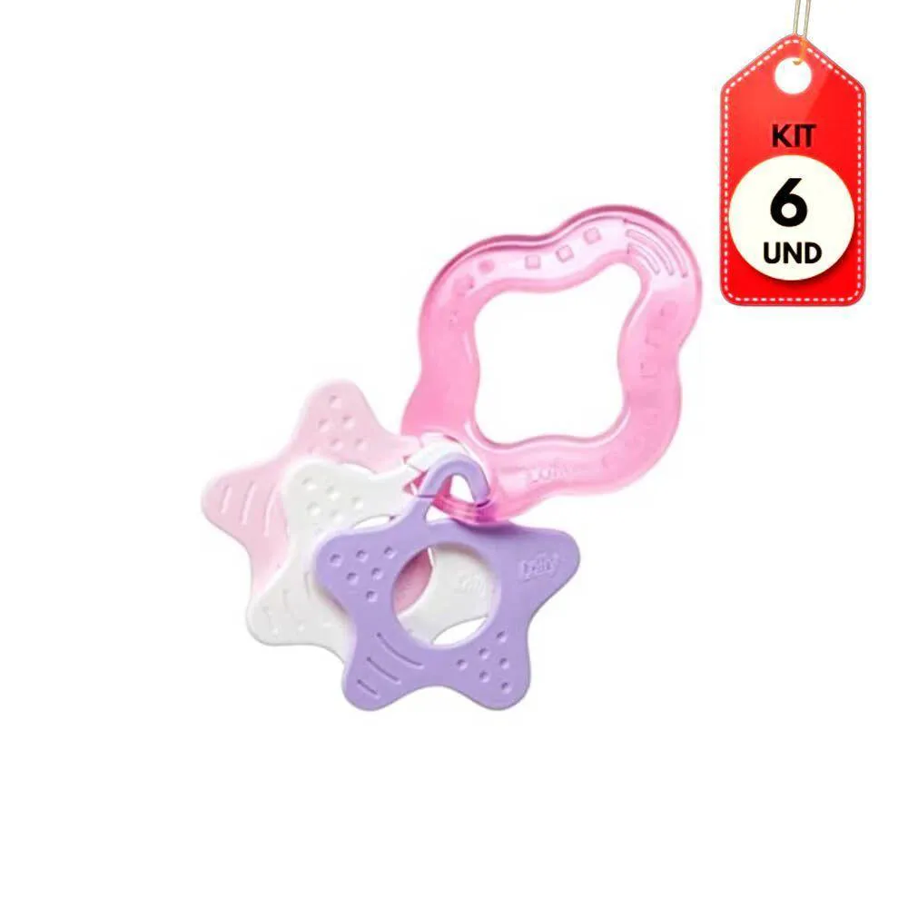 Kit C-06 Lolly Clean Mordedor Estrela Rosa