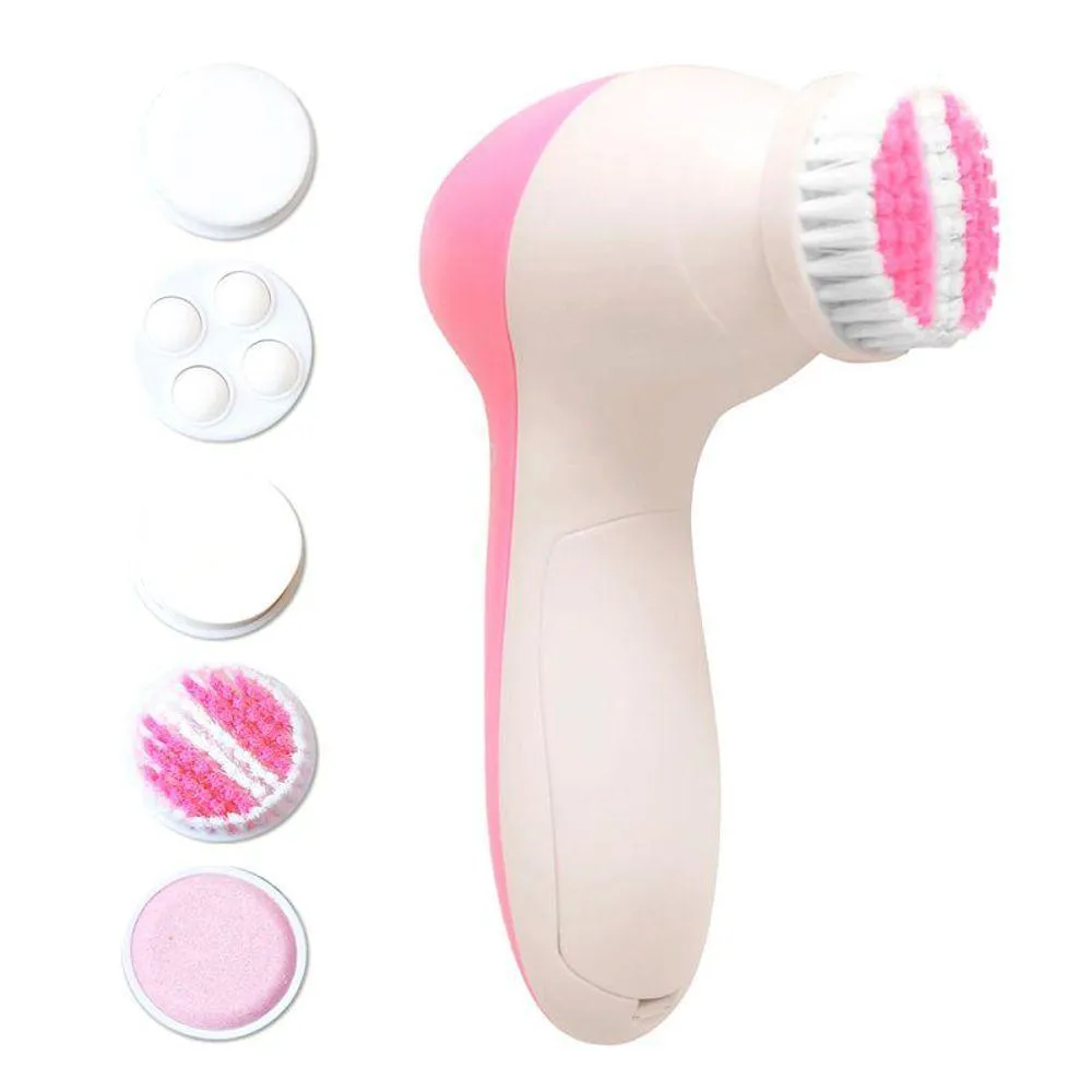 Massageador 5 Em 1 Esfoliante Limpeza Facial Beleza Escova Elétrica Portátil Gênero:feminino