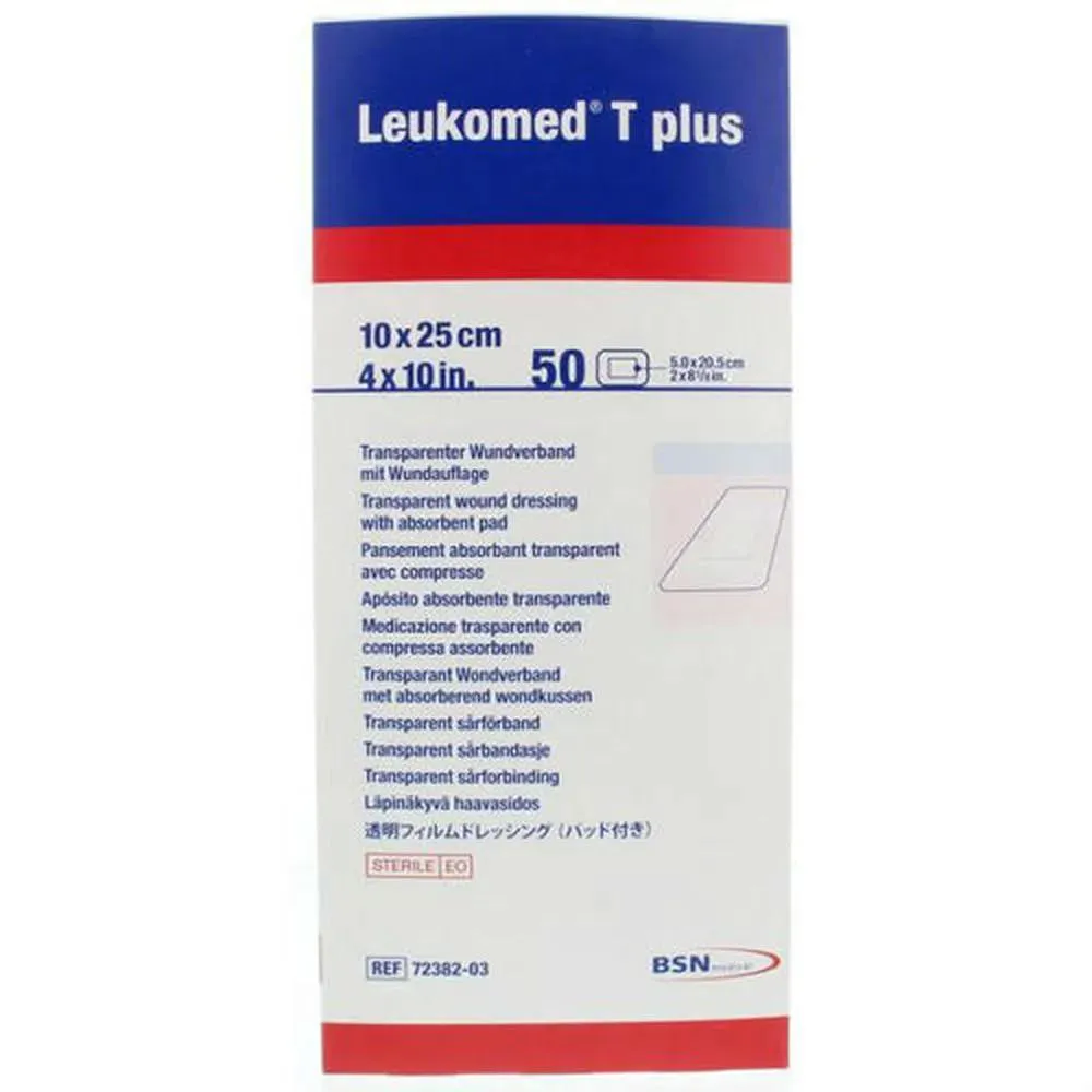 Leukomed T Plus 10 X 25 Cm Filme Estéril - 50 Unidades - Bsn