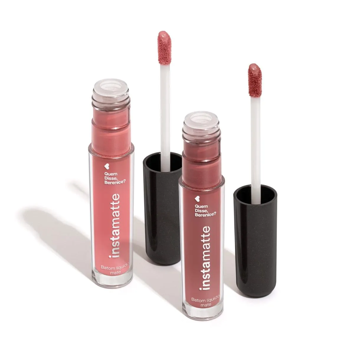 Combo Instamatte: Batom Líquido Rosa Rosetali 4ml + Batom Líquido Bege Castanheli 4ml