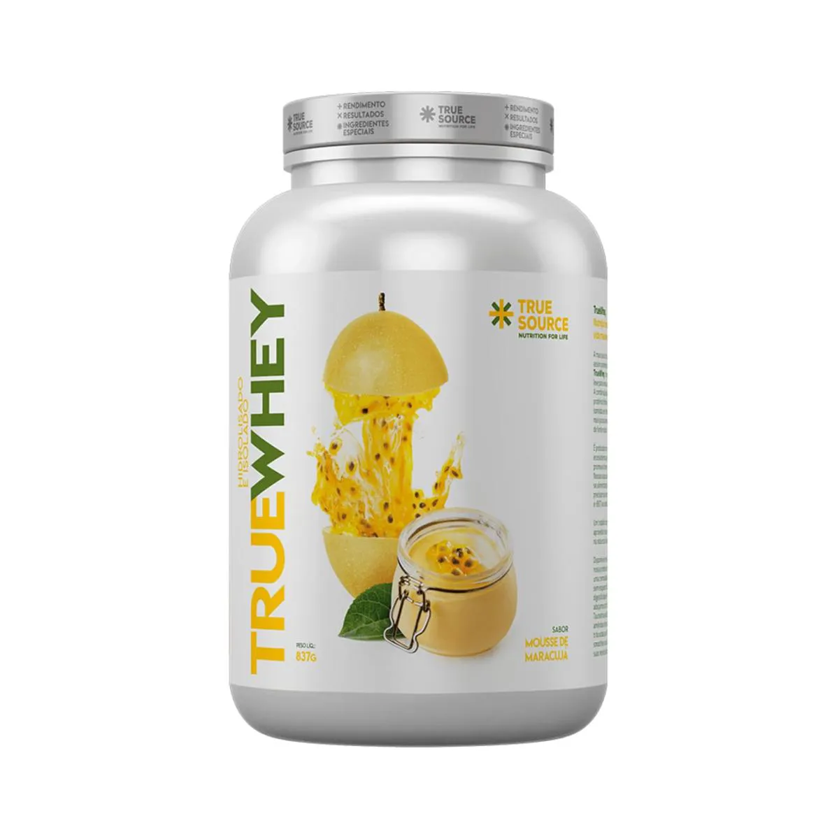 PROTEINA TRUE WHEY MOUSSE DE MARACUJA 837G  TRUE SOURCE