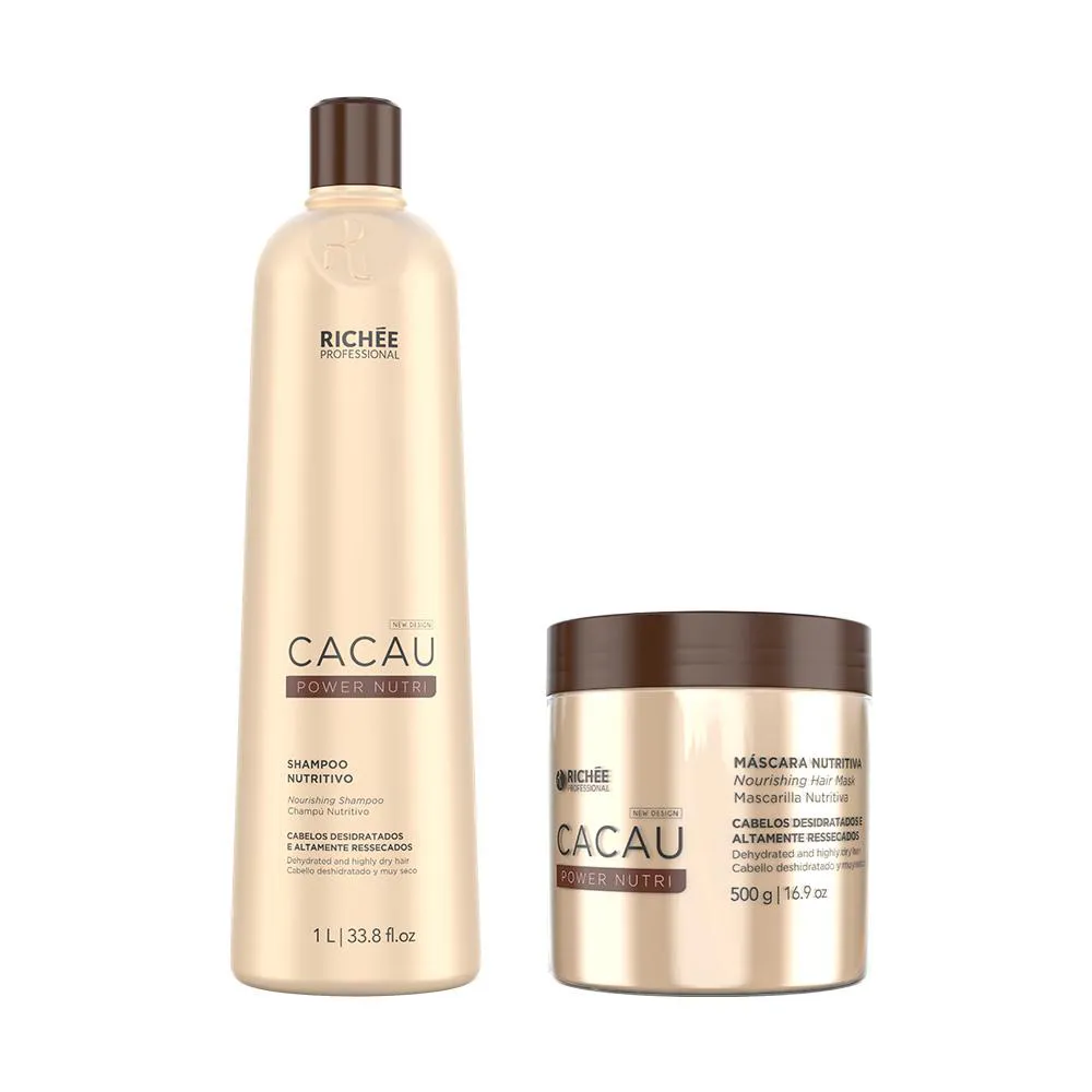 Cacau Power Nutri Kit Shampoo e Máscara Profissional