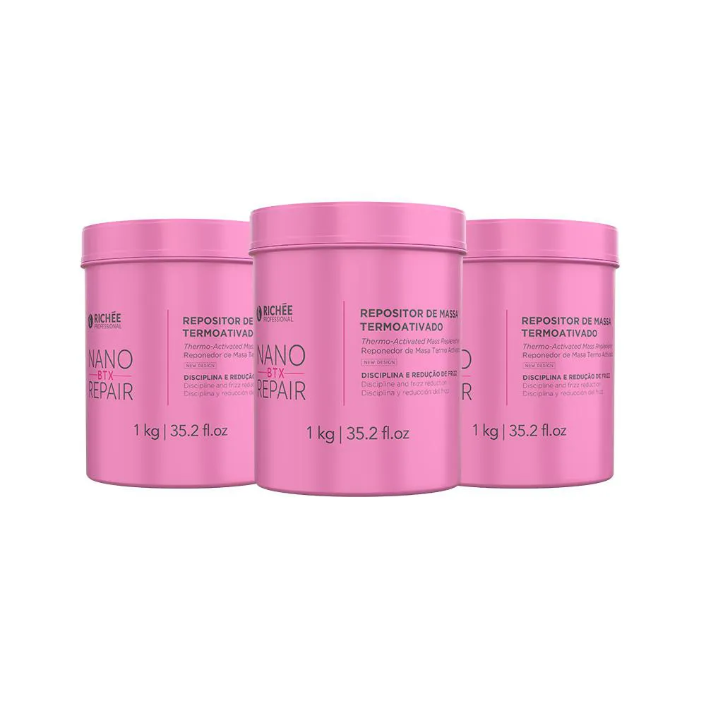 Nanobtx Repair Repositor de Massa Kit Salão (3x1Kg)