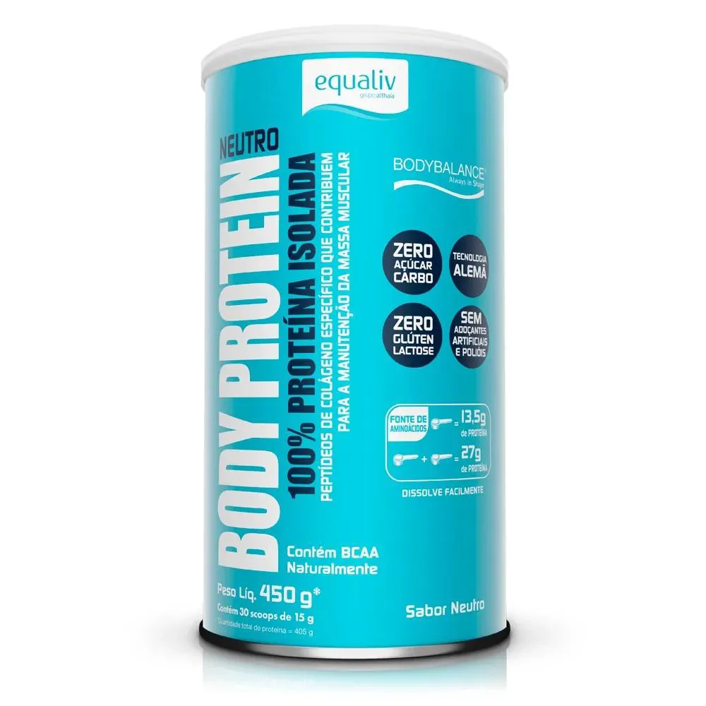 Body Protein Neutro Equaliv Proteína Colágeno Bcaa 450g