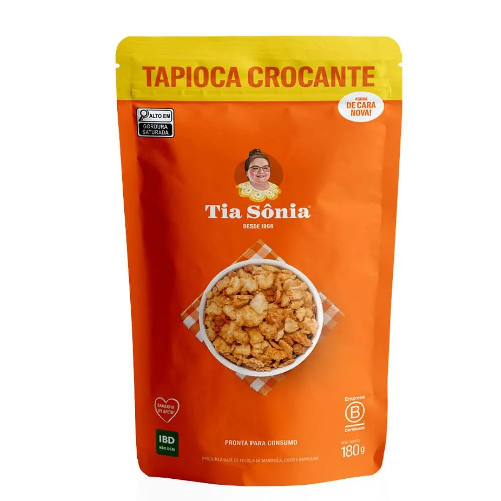 Tapioca Crocante Granola Rapadura Baixo Sódio 180g Tia Sônia