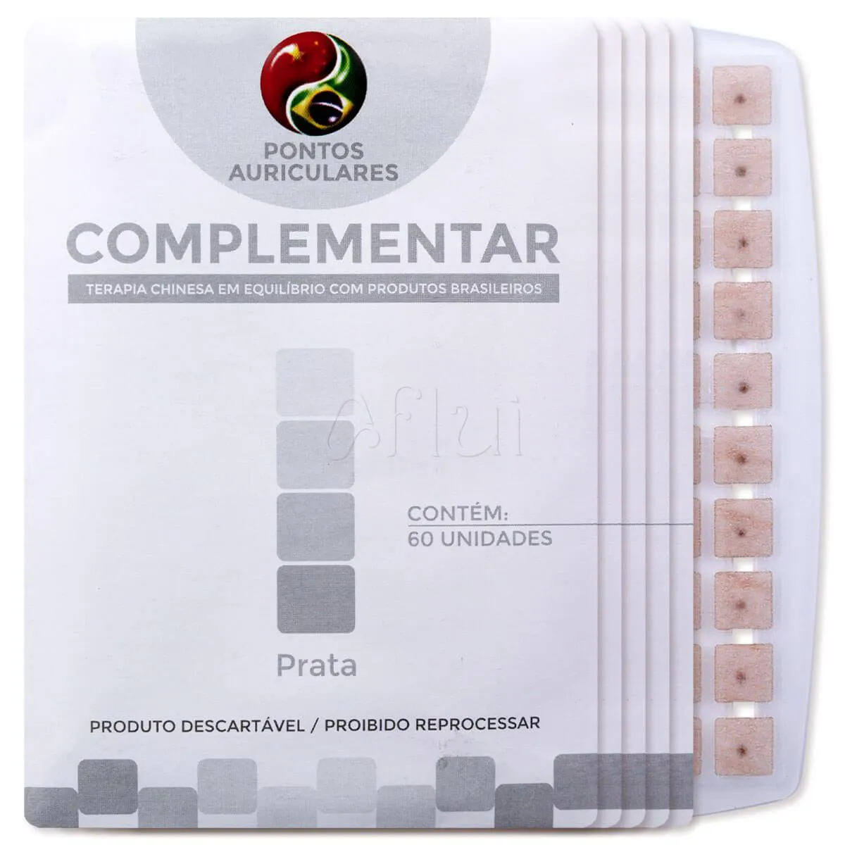 Ponto Acupuntura Auricular Prata 300 Pontos Complementar Micropore Auriculoterapia