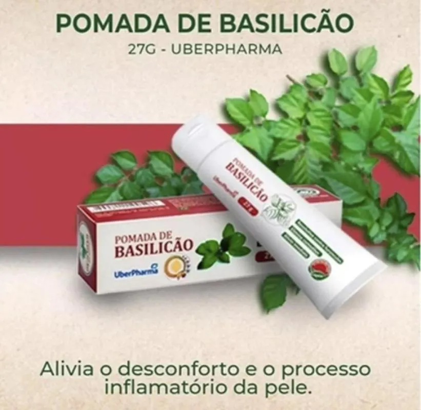 Basilicão Pomada basiliflam 27g - UberPharma