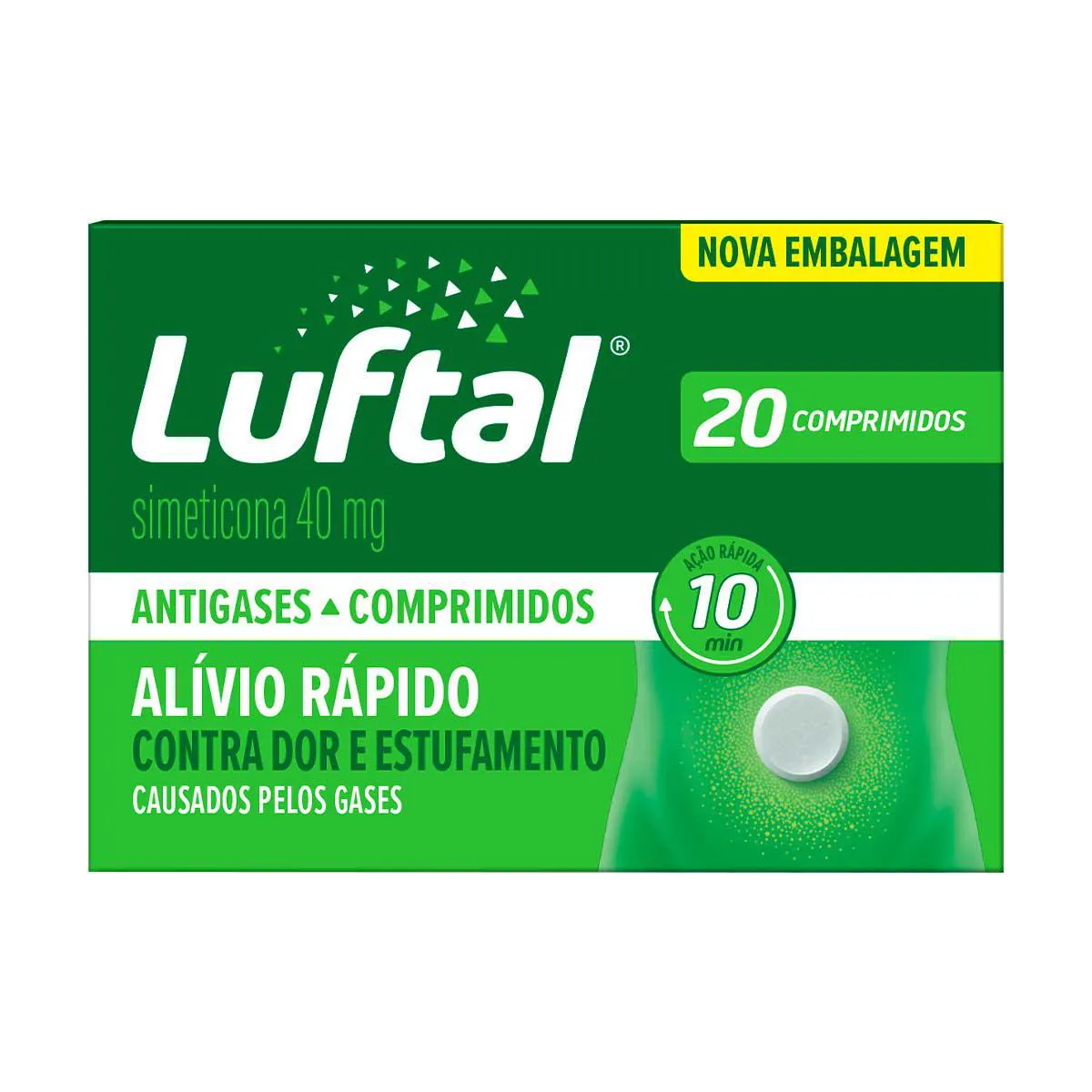 Luftal Simeticona 40mg 20 Comprimidos