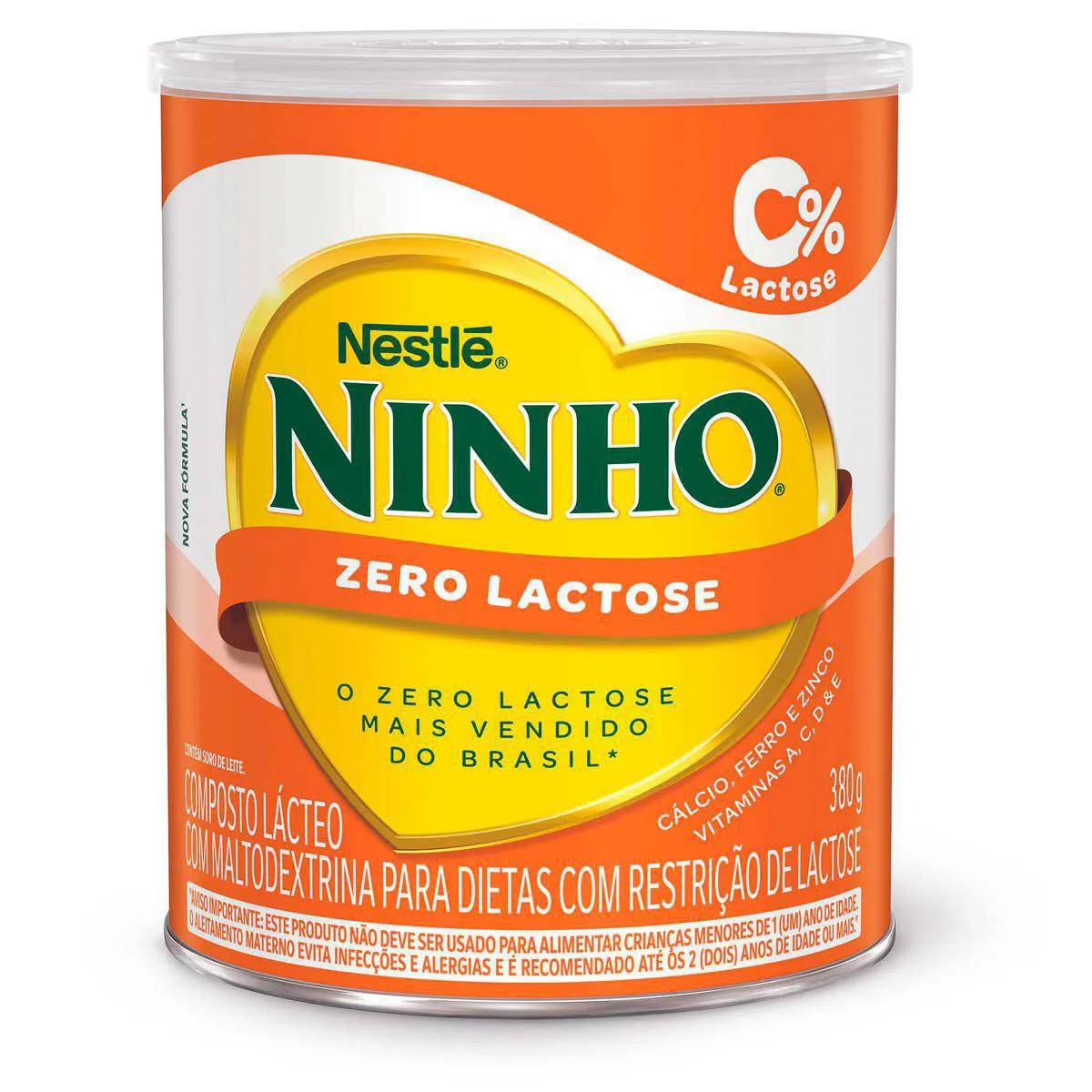 Composto Lácteo Ninho Forti+ Zero Lactose Nestlé a partir de 1 ano 380g