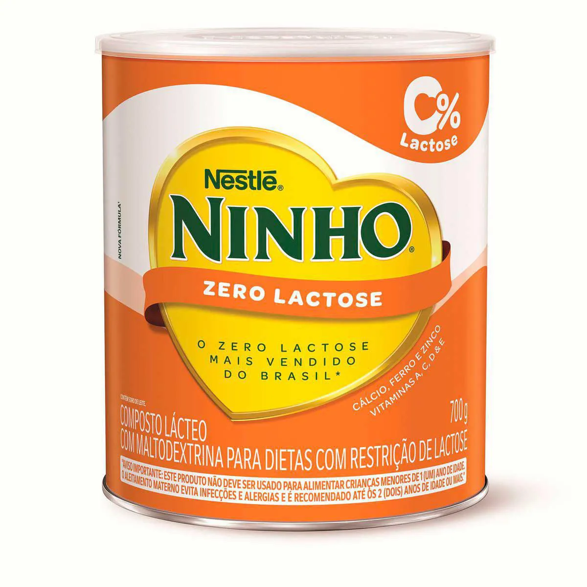 Composto Lácteo Ninho Forti+ Zero Lactose Nestlé a partir de 1 ano 700g