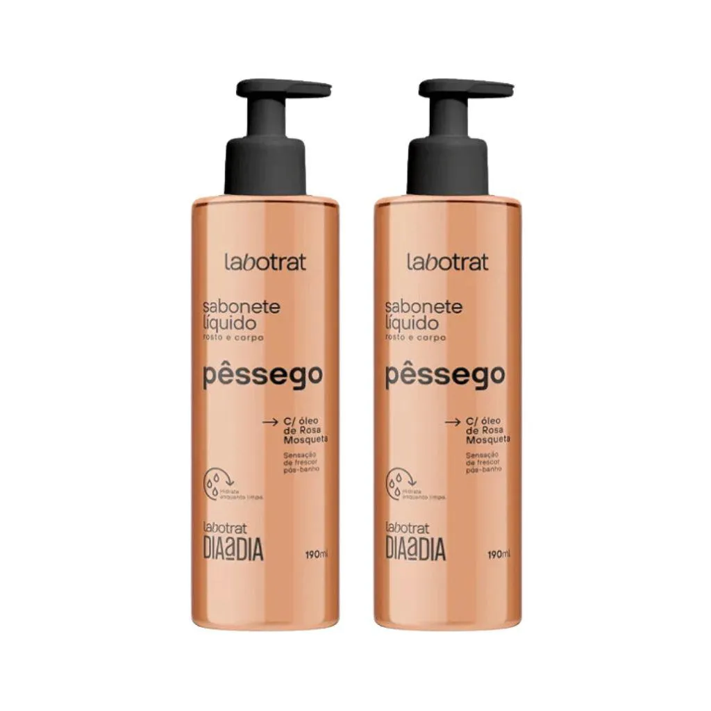 Sabonete Liquido Labotrat 190ml Pessego - Kit C/ 2un