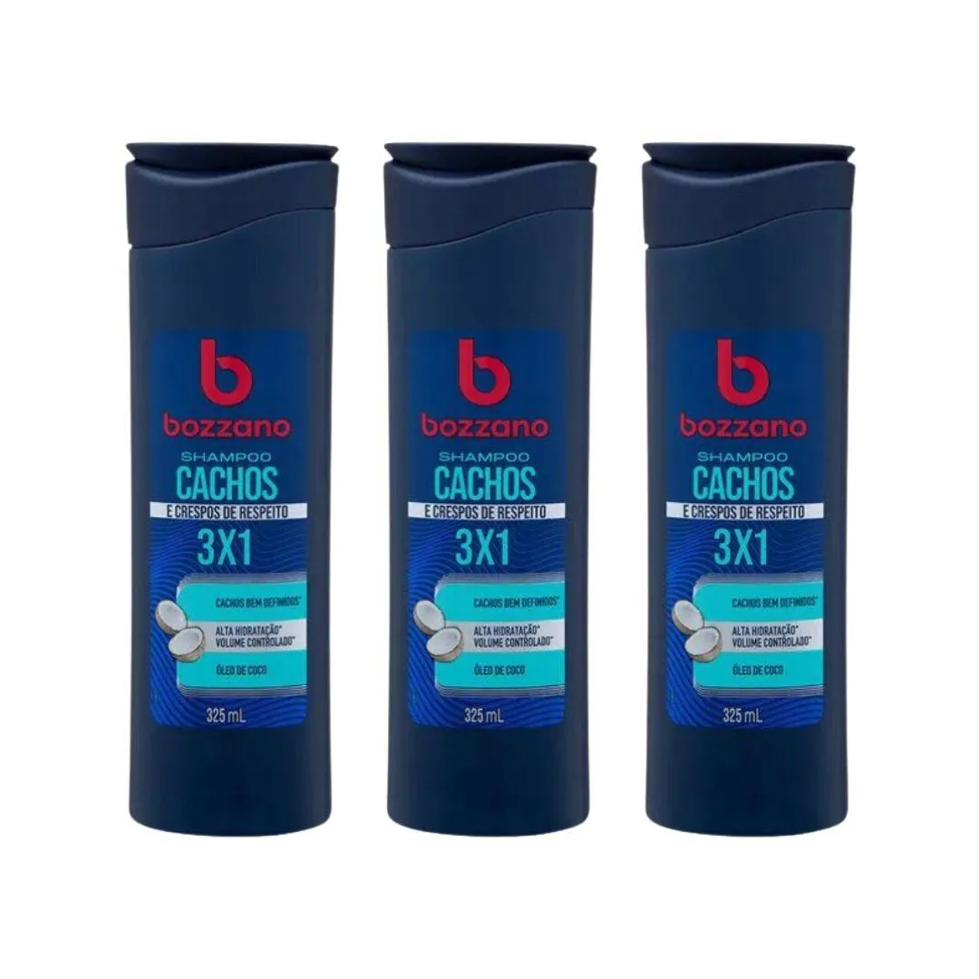 Shampoo Bozzano Cachos 325ml - Kit C/ 3un