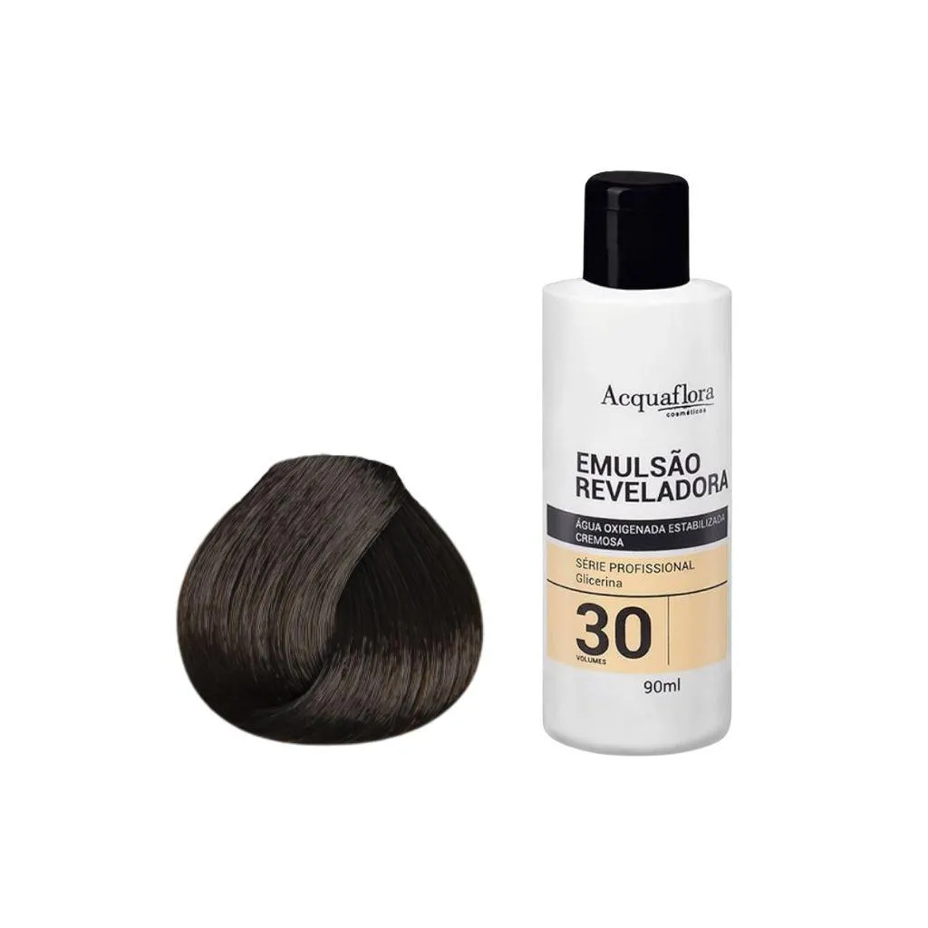 Kit Coloração Acquaflora Permanente 6.1+Água Oxigenad 30vol