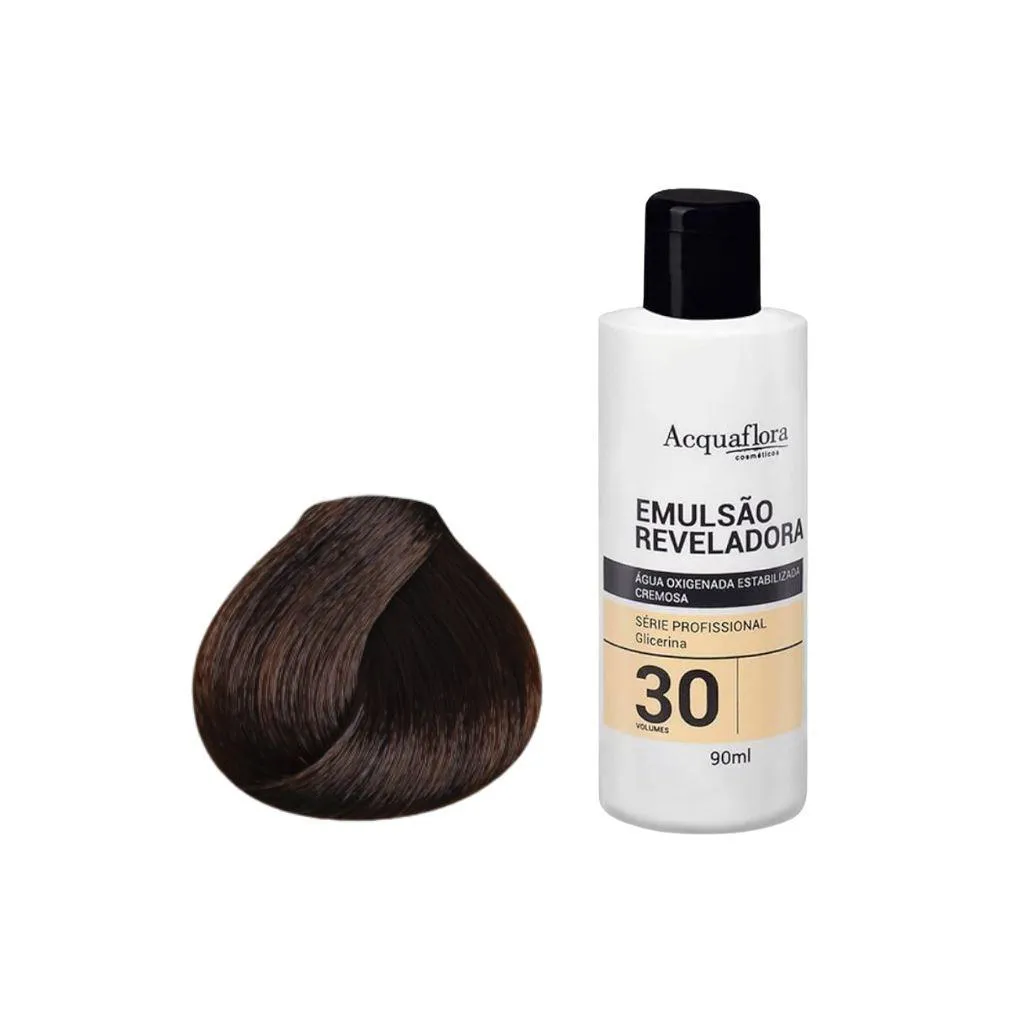 Kit Coloração Acquaflora Permanente 6.4+Água Oxigenad 30vol