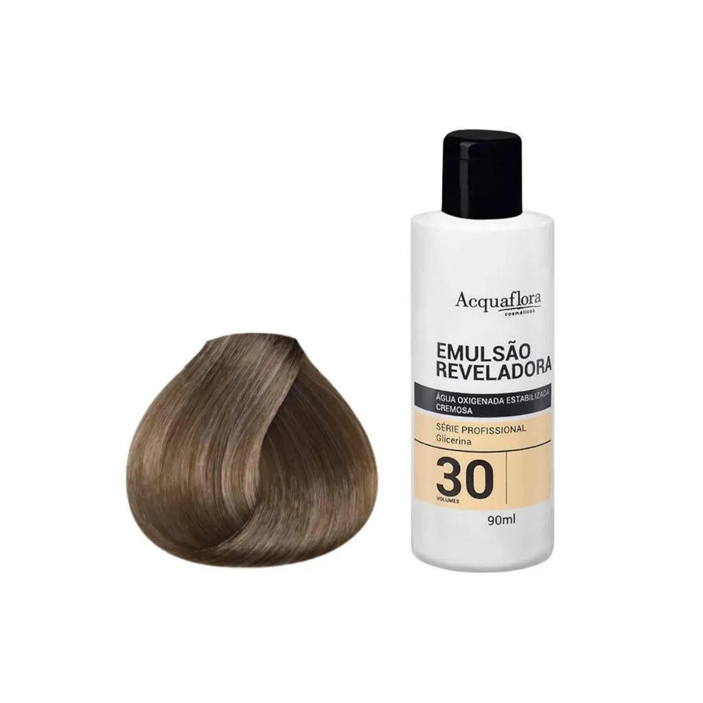 Kit Coloração Acquaflora Permanente 7.71+Água Ox 30vol