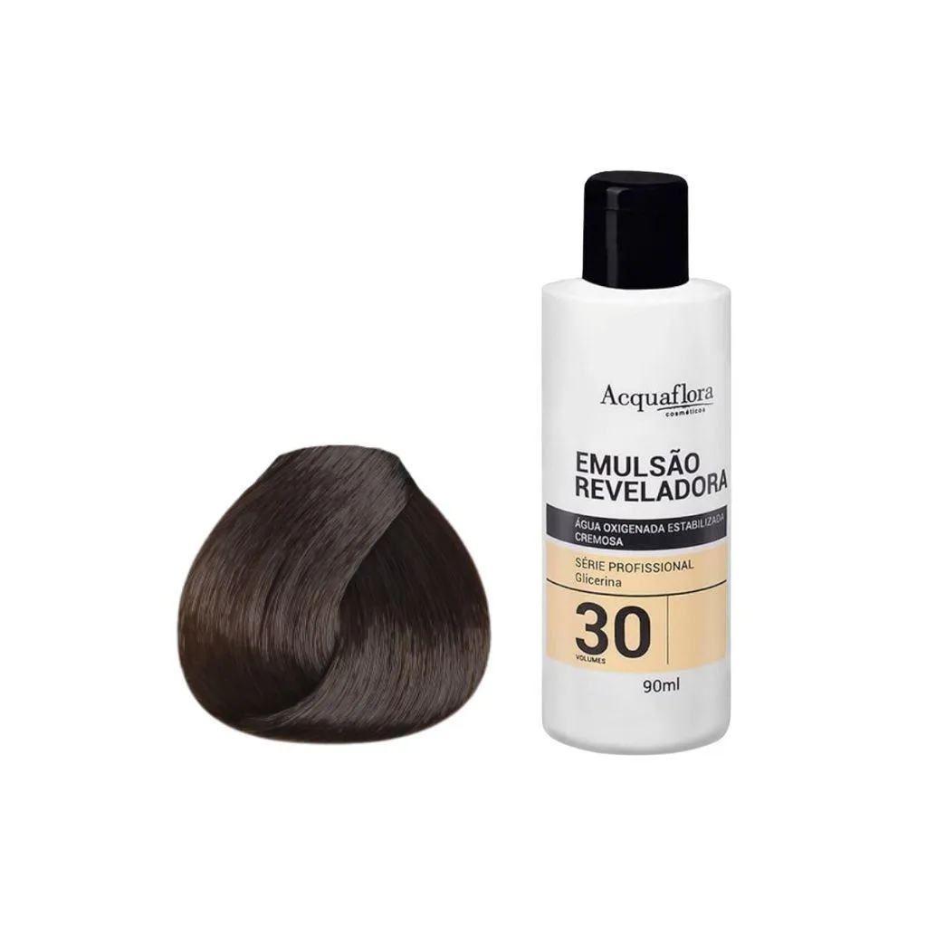 Kit Coloração Acquaflora Permanente 6.77+Água Ox 30vol
