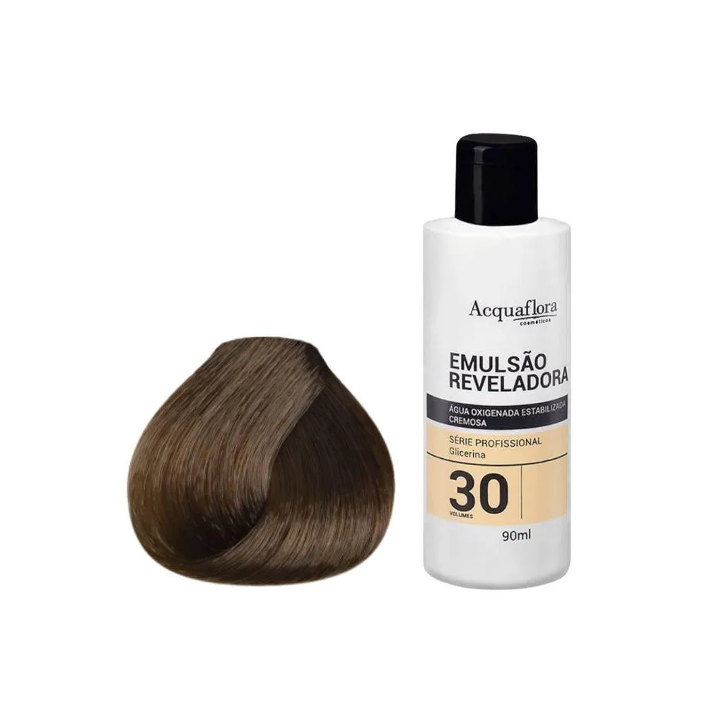 Kit Coloração Acquaflora Permanente 8.3+Água Oxigenad 30vol