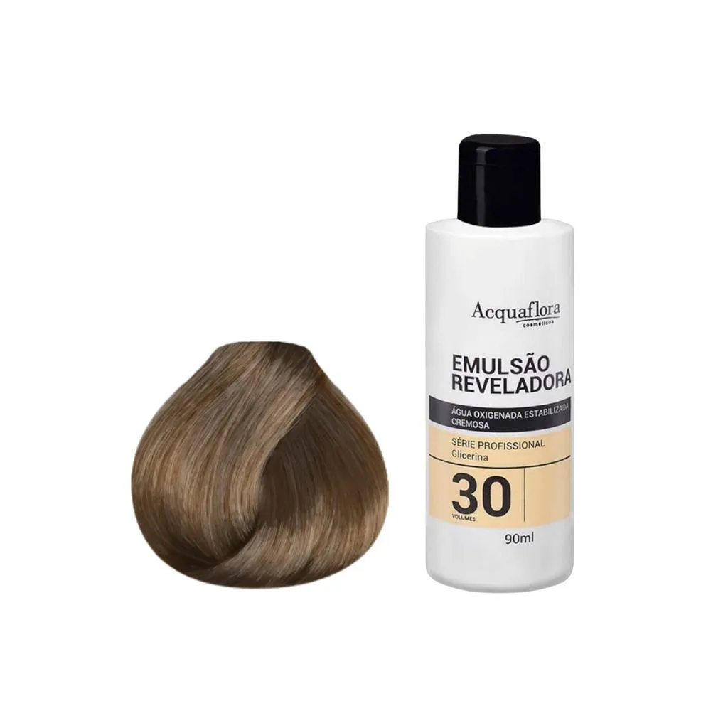 Kit Coloração Acquaflora Permanente 8.0+Água Oxigenad 30vol