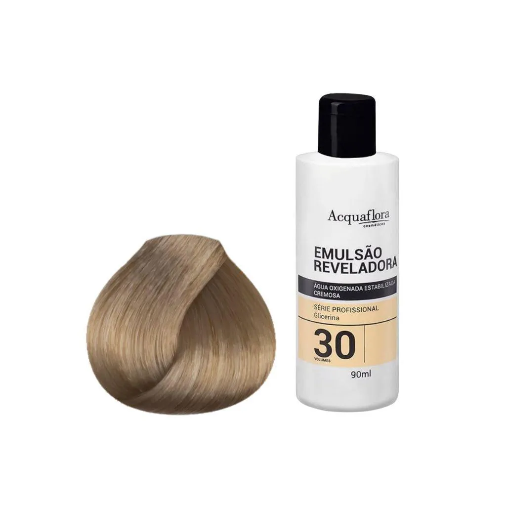 Kit Coloração Acquaflora Permanente 9.1+Água Oxigenad 30vol