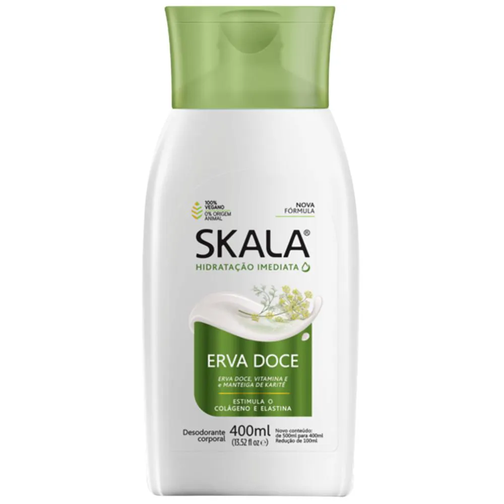 Loção Creme Hidratante Corporal Erva Doce Skala 400ml