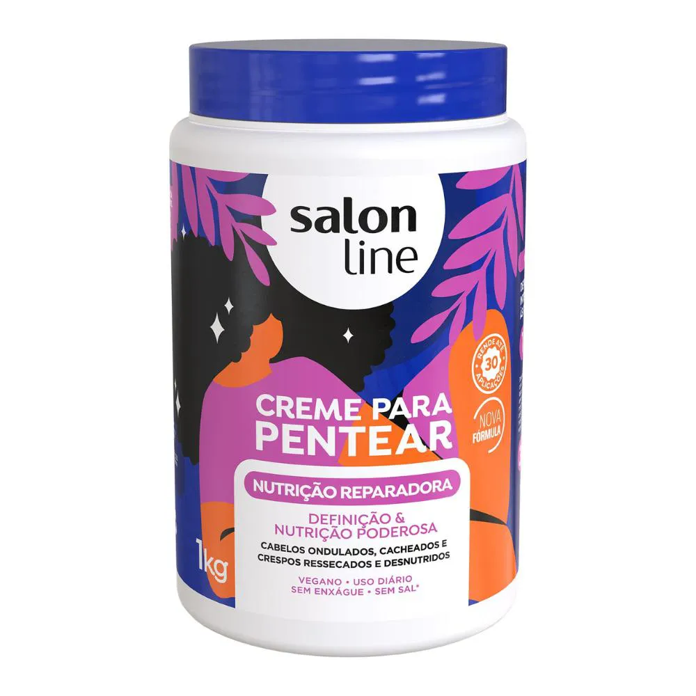 Creme Para Pentear Cabelo Nutrição Reparadora Salon Line 1kg