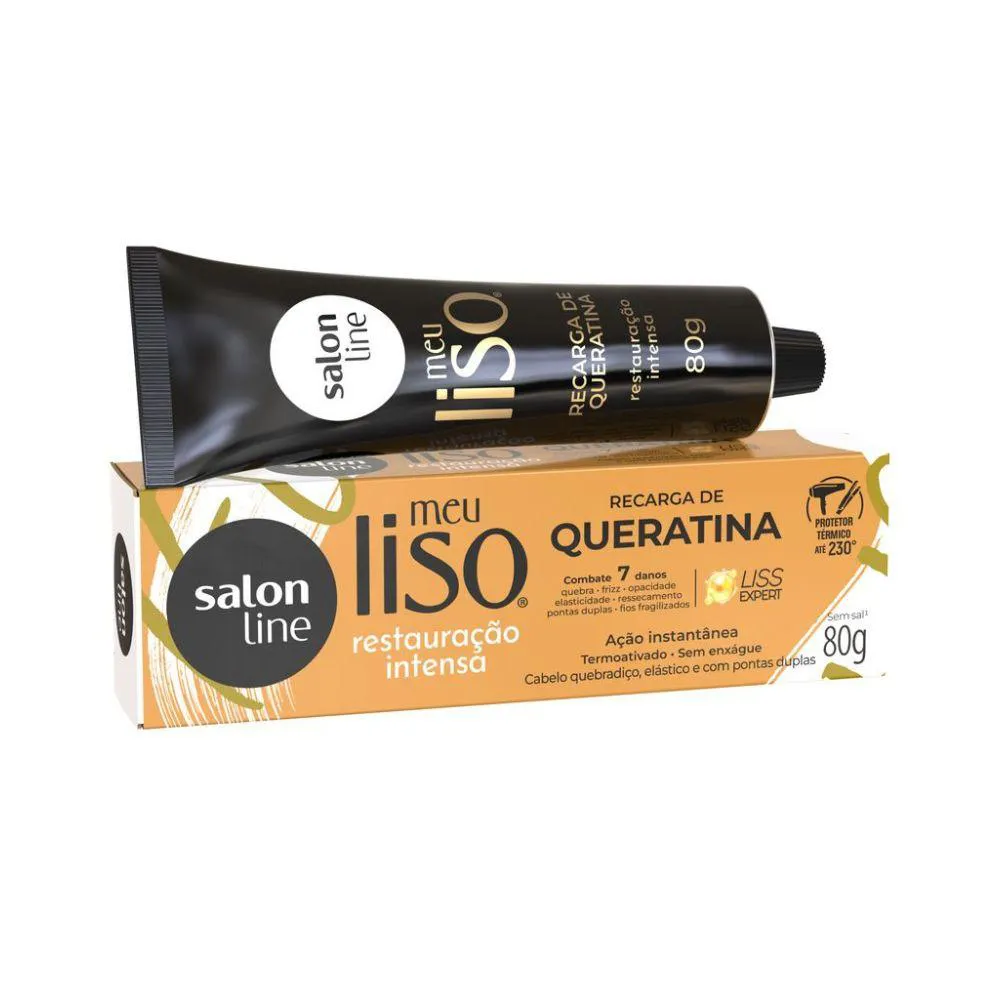 Creme Queratina Restauração Hidrata Meu Liso Salon Line 80g