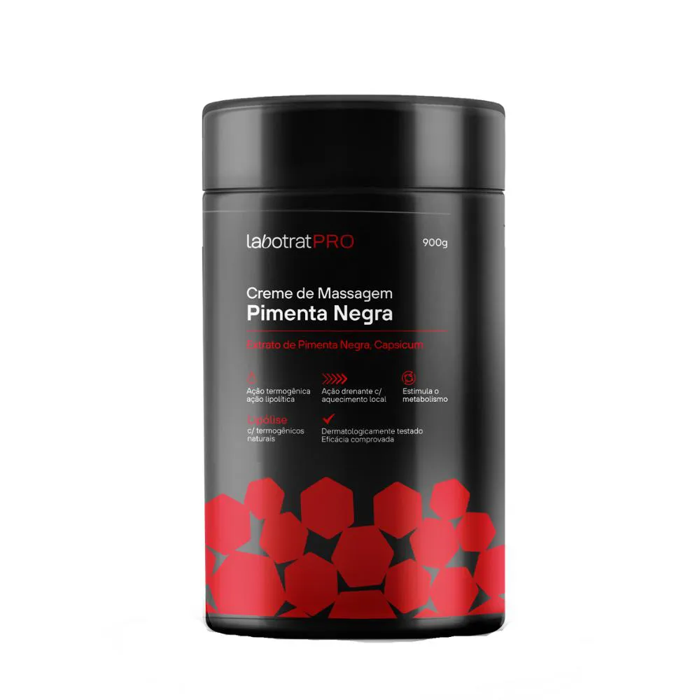 Creme Massagem Pimenta Negra Redução Medidas Labotrat 900g