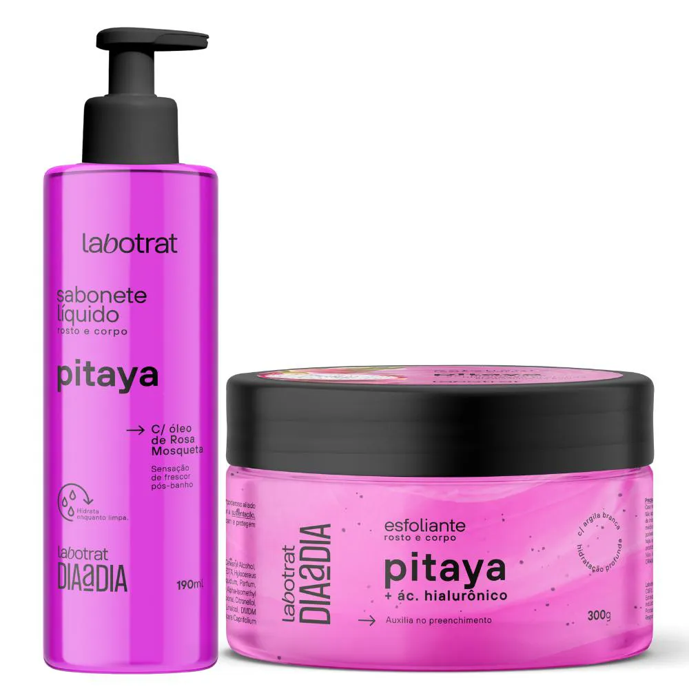 Kit Esfoliante Sabonete Pitaya Skincare Rosto Corpo Labotrat