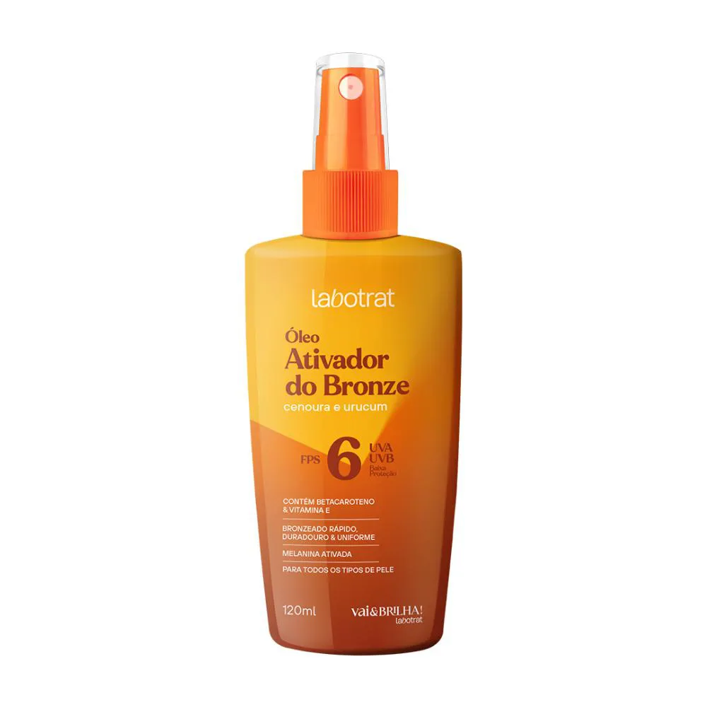Óleo Ativador de Bronze Cenoura Urucum FPS6 Labotrat 120ml