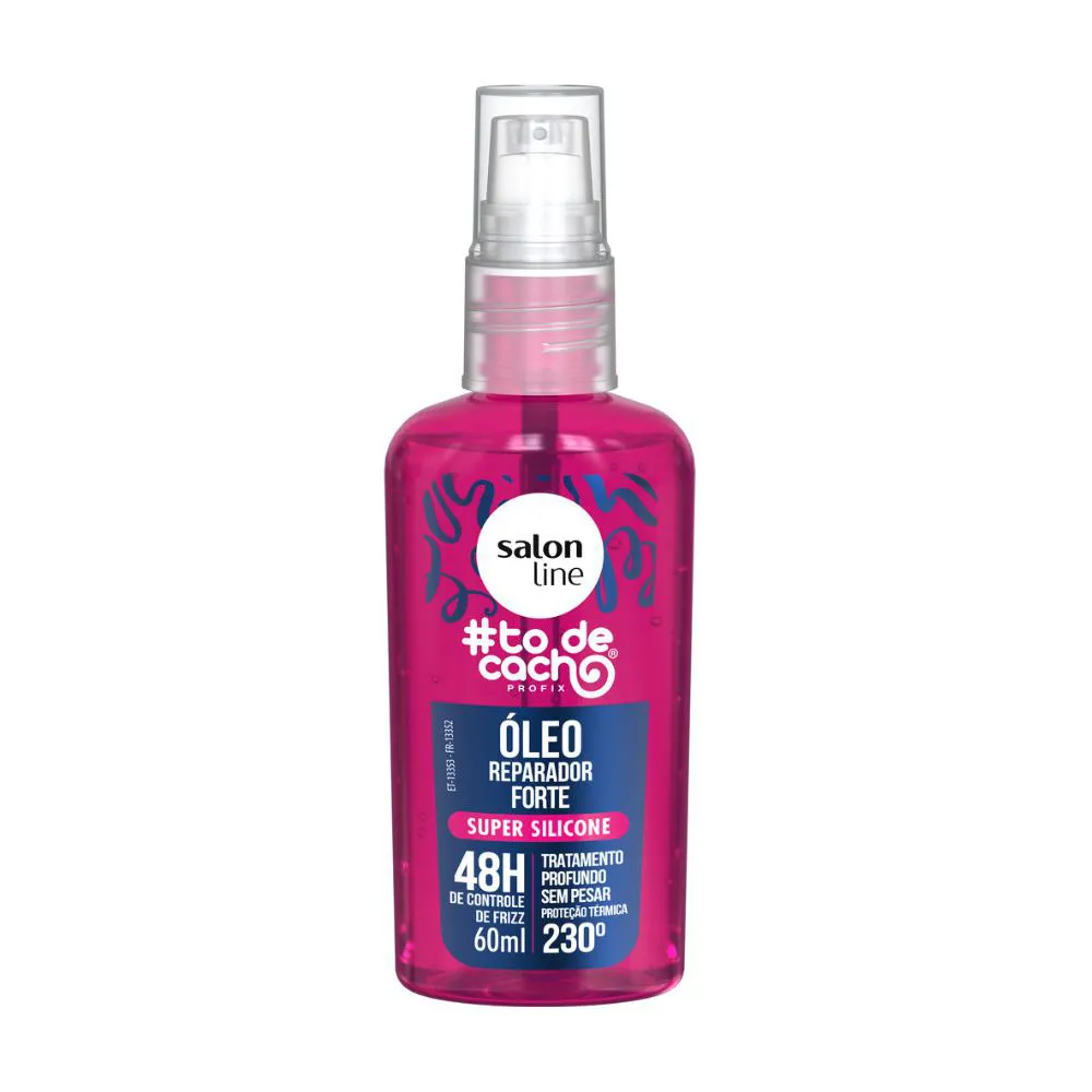 Óleo Reparador Antifrizz Brilho To De Cachos Salon Line 60ml
