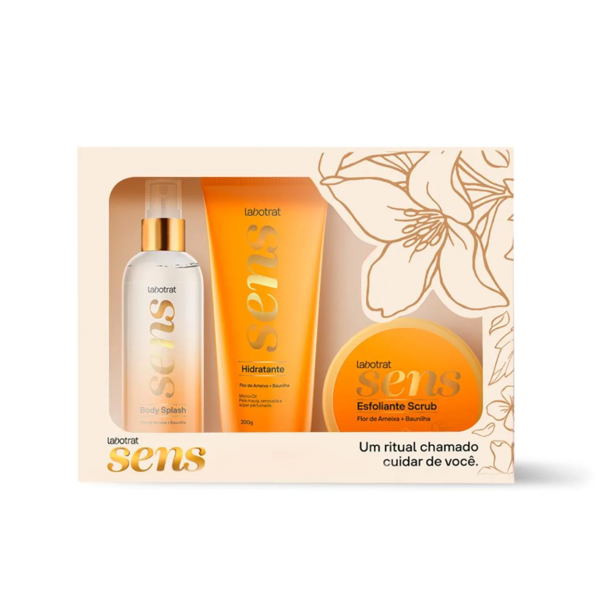 Kit Hidratante Esfoliante Perfuma Ameixa Baunilha Labotrat