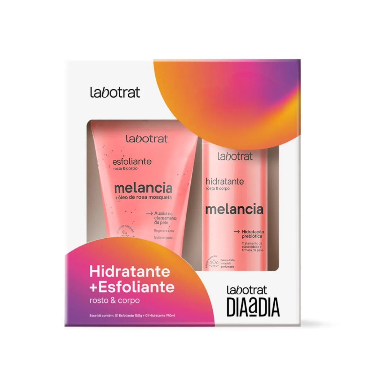 Kit Esfoliante Hidratante Melancia Corporal Facial Labotrat