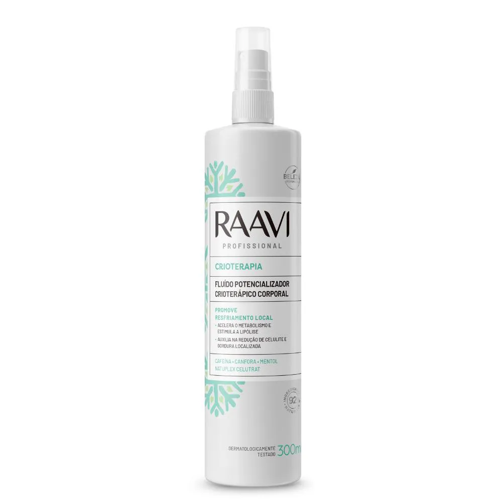 Fluído Potencializador Crioterapia Corpo Vegano Raavi 300ml