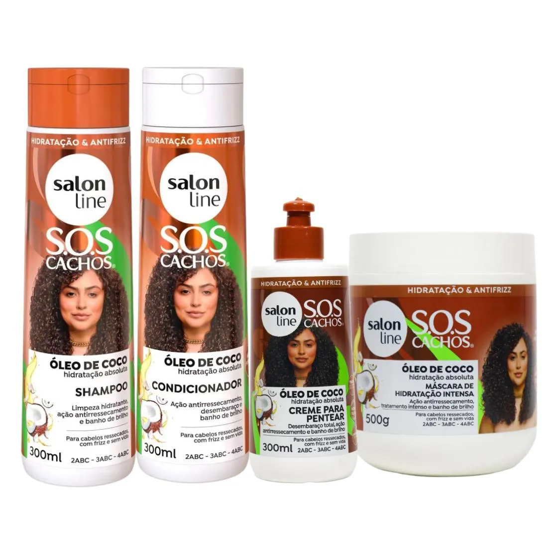 Kit Tratamento Capilar Sos Cachos Coco Nutrição Salon Line