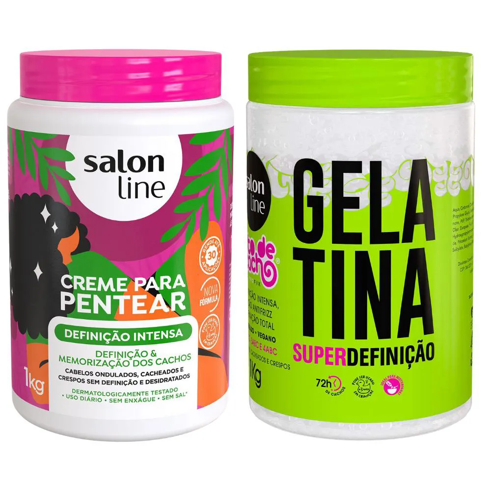 Kit Creme para Pentear+Gelatina ToDeCacho Define Salon Line