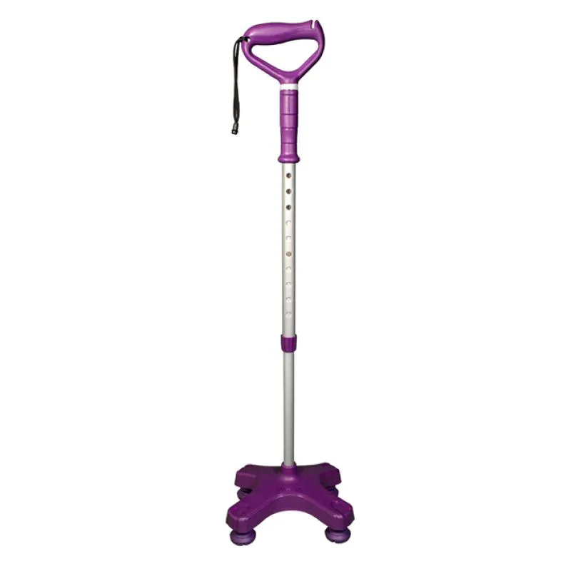 Bengala 4 Pontas Com Apoio Lilás Mercur Regulável Lilas