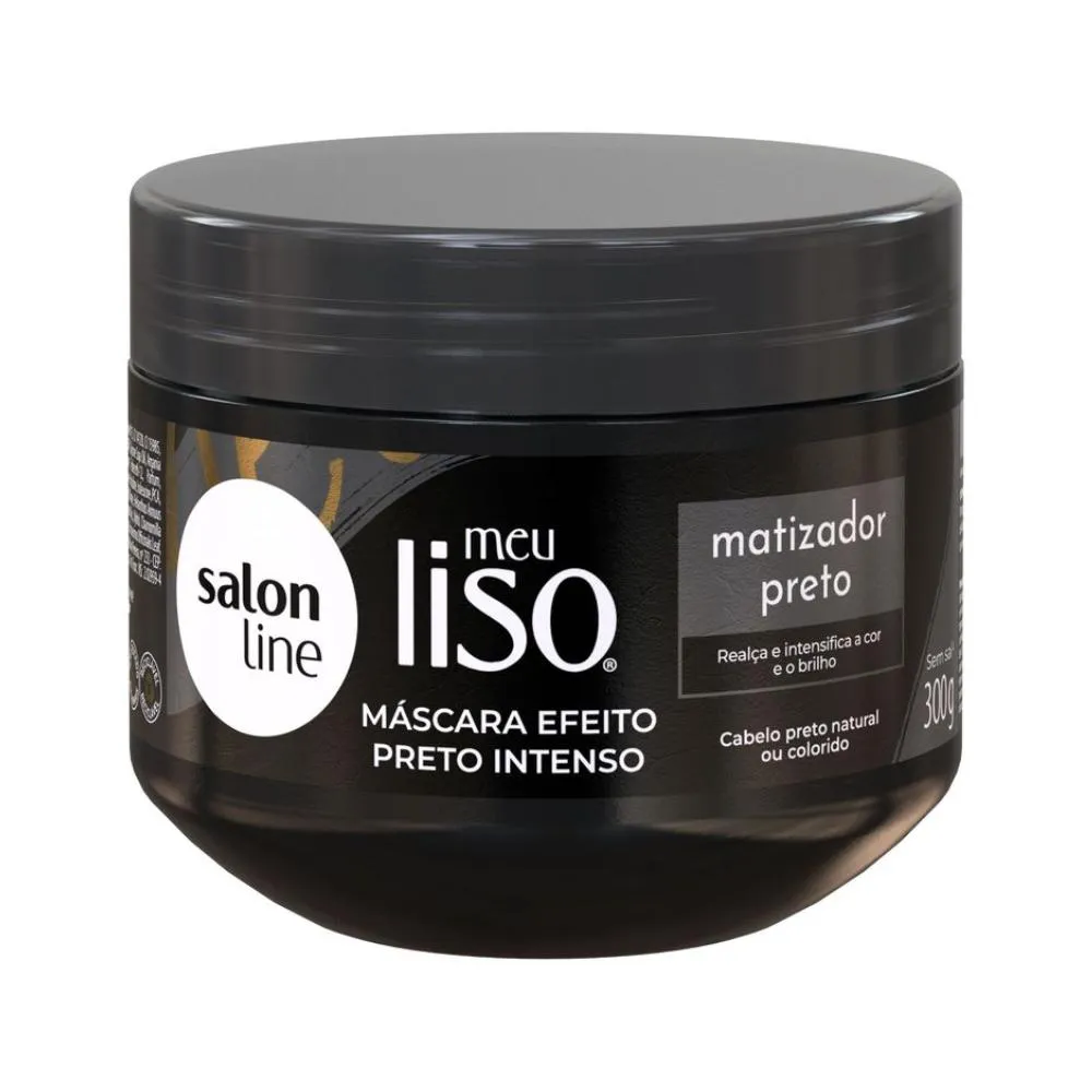 Máscara Matizadora Preto Meu Liso Salon Line 300g
