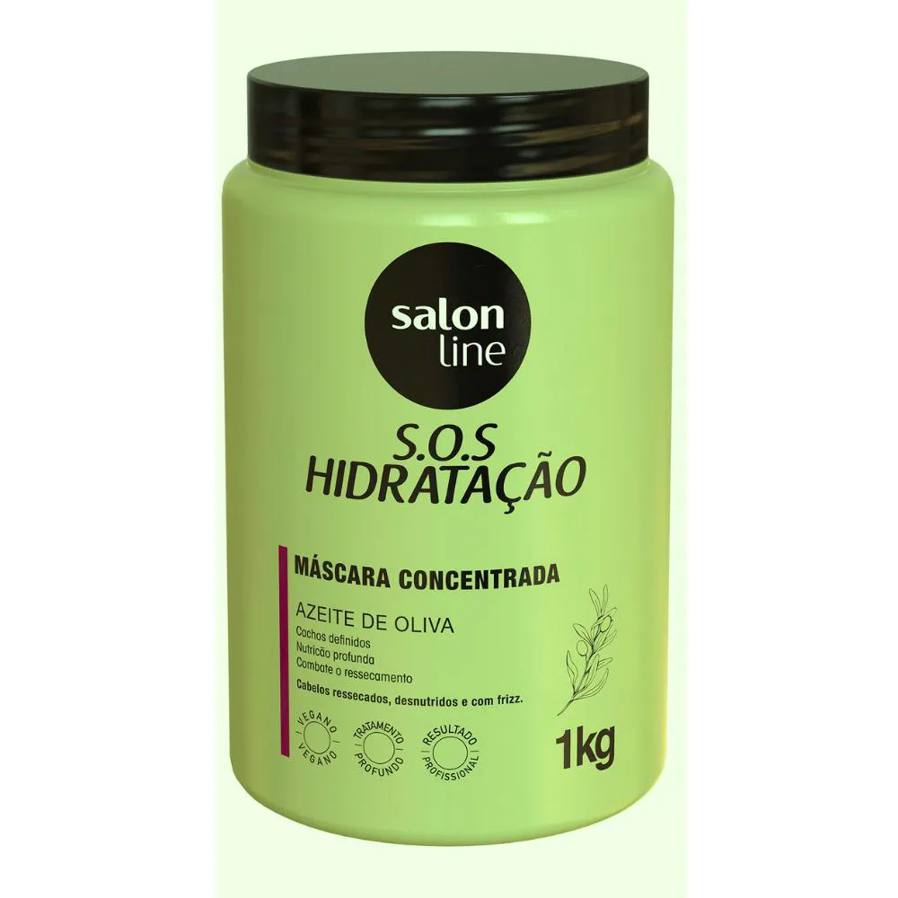 Máscara Hidratação Cabelo S.o.s Ultra Cachos Salon Line 1Kg