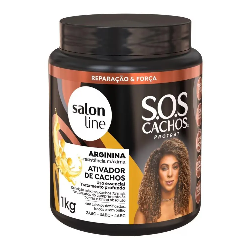 Ativador Sos Cachos Arginina + Rescontruídos Salon Line 1Kg