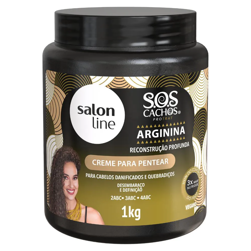 Creme Pentear Arginina Sos Cachos Definição Salon Line 1kg